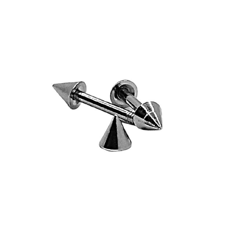 Metallic cone-shaped object on a white background
