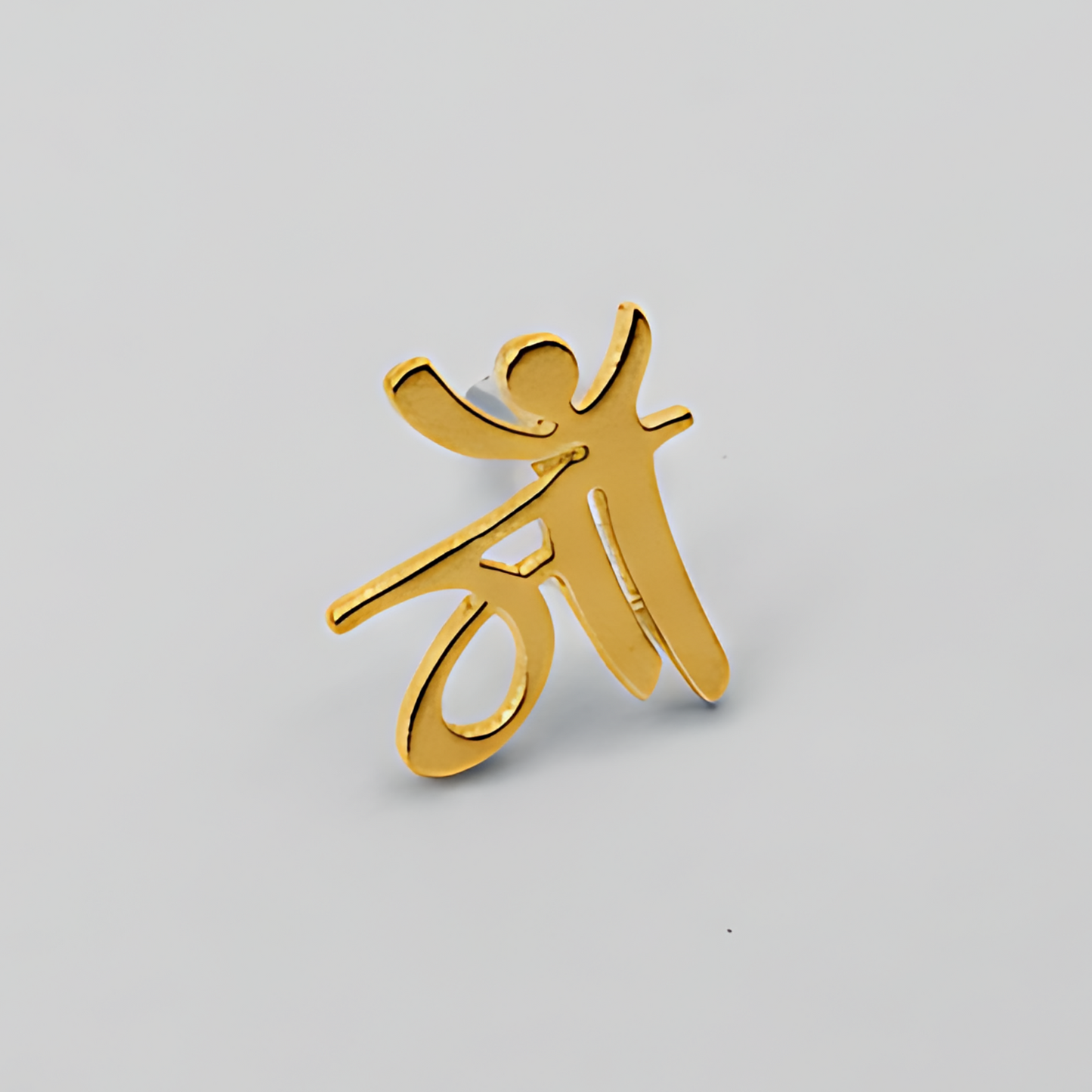 Gold symbol on a gray background