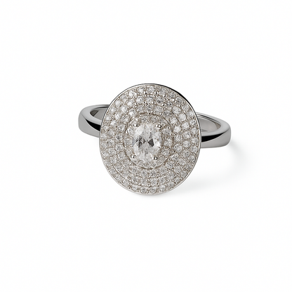Diamond ring with a white background