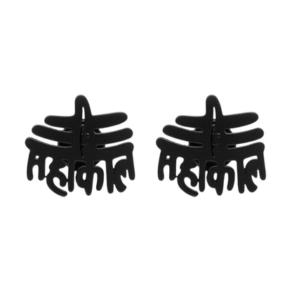 Black hair clips on a white background