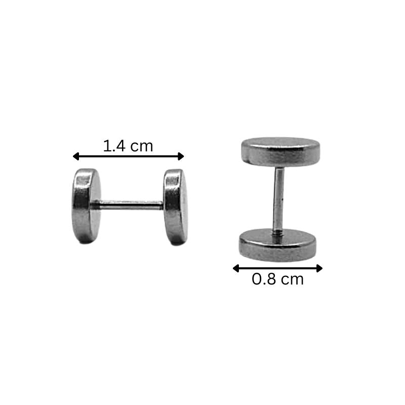 Small Dumbbell Screw Studs - Silver Color