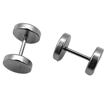 Small Dumbbell Screw Studs - Silver Color