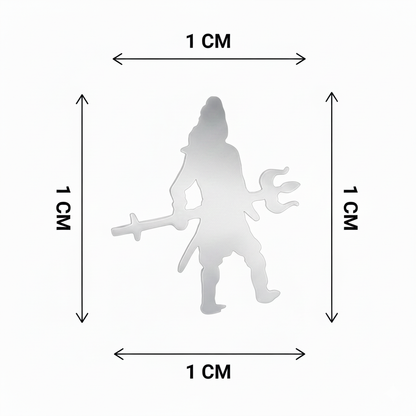 Silhouette of a person with a bow and arrow, showing dimensions on a white background