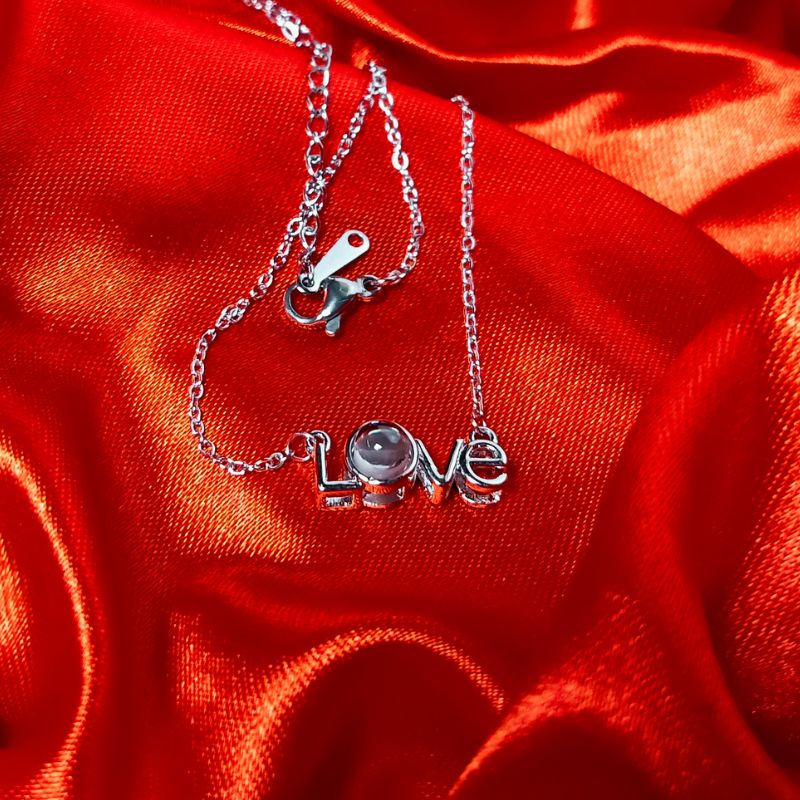 Stainless Steel Love Pearl Necklace with Adjustable Chain