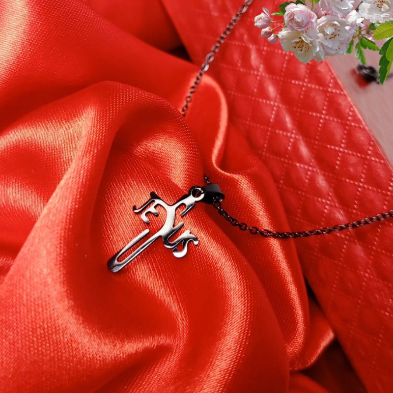 Jesus Black Necklace With Adjustable and Strong Chain