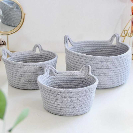 Natural Jute Cat Storage Baskets – Unique Gift & Home Décor Set