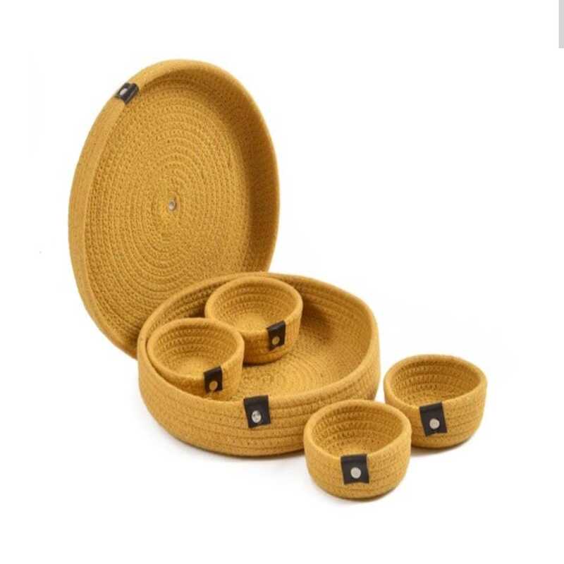 Wedding Return Gift – Rope Dry Fruit Tray Set with Cover