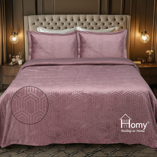 FOGGMART Homy Valencia Double Bed Ultra Luxurious Warm Bedsheet Set