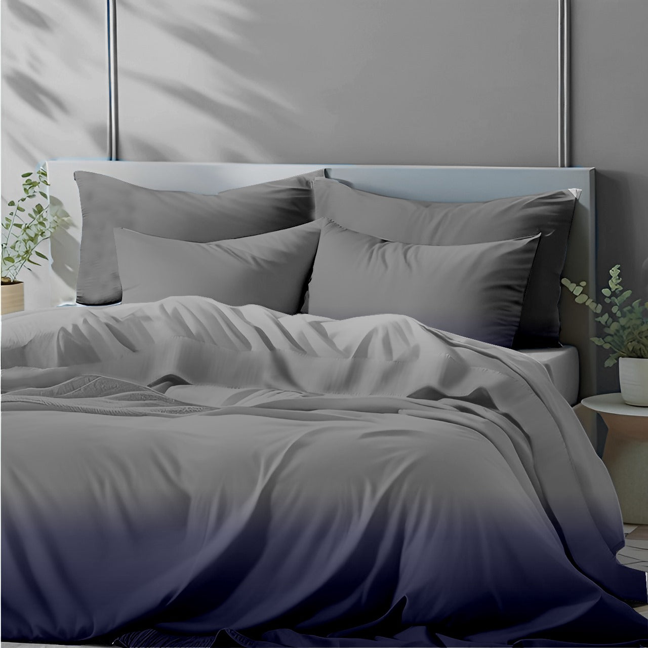 Ombre King Bedsheet Set - Soft & Durable 100% Cotton