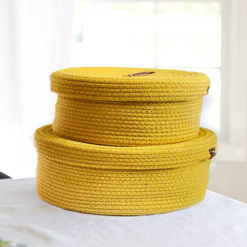 Durable Cotton Rope Basket for Snacks, Toys & More – Set of 2